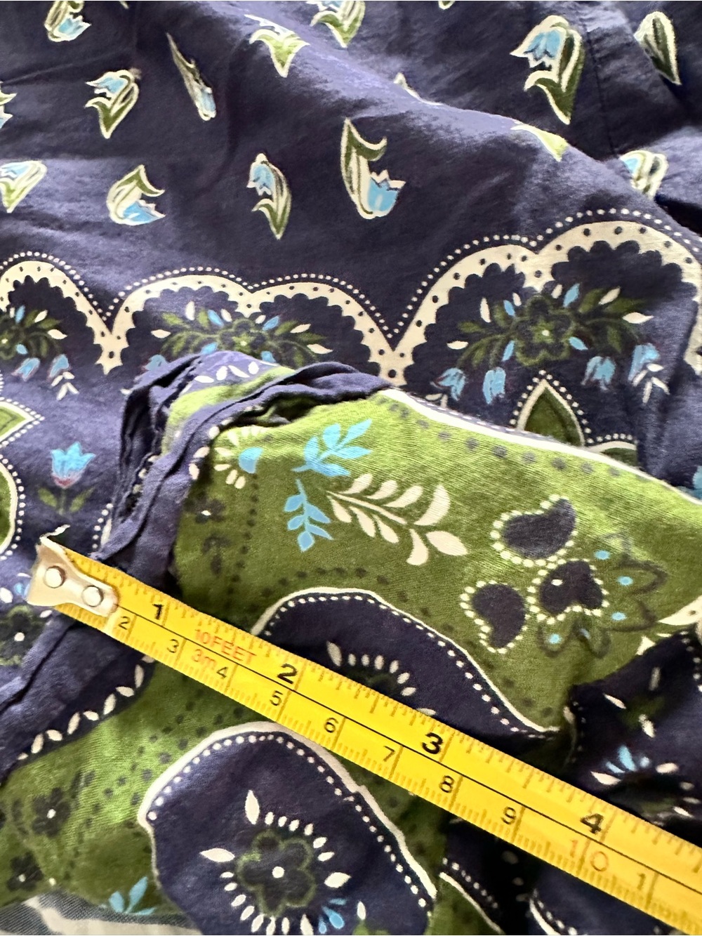 Navy Paisley-Print Women’s Shorts - Picture 4 of 5